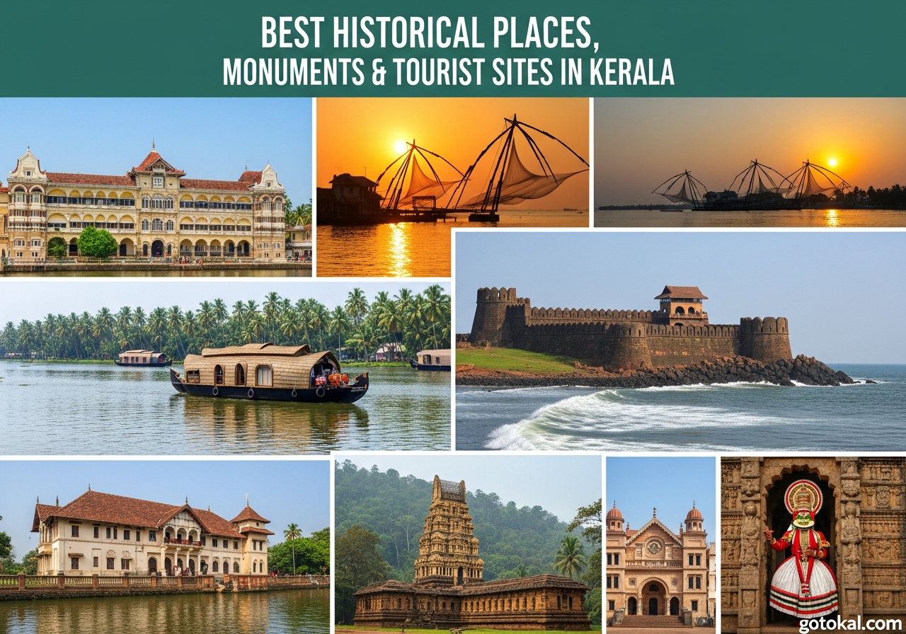 Best Historical Places, Monuments & Tourist Sites in Kerala